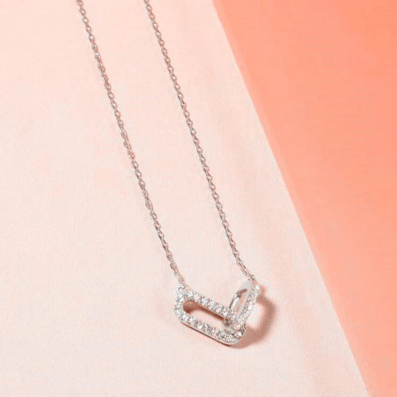 Double Circle Pendant Necklace