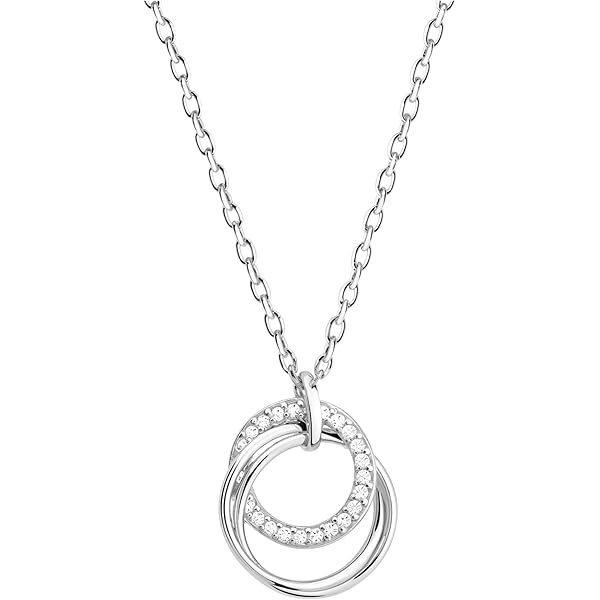 Double Circle Pendant Necklace