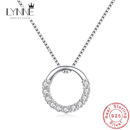Round Zircon Pendants Necklace