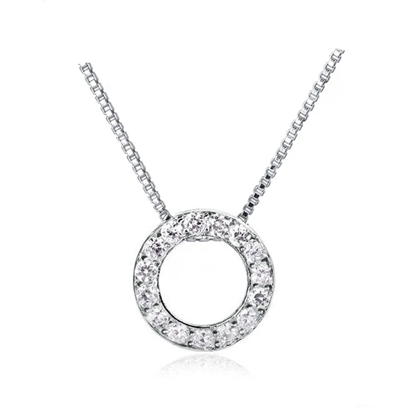 Round Zircon Pendants Necklace