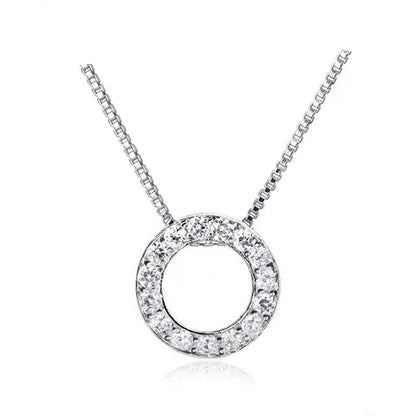 Round Zircon Pendants Necklace