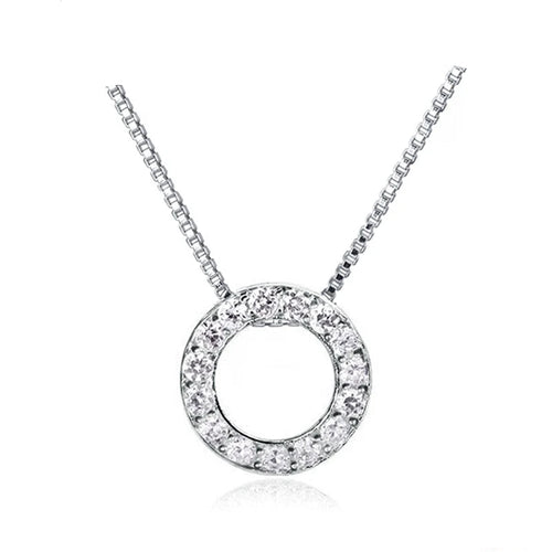 Round Zircon Pendants Necklace