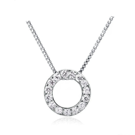 Round Zircon Pendants Necklace
