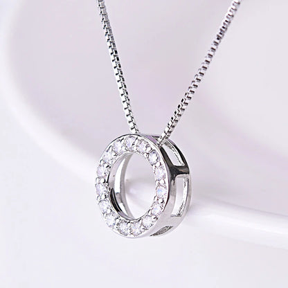 Round Zircon Pendants Necklace