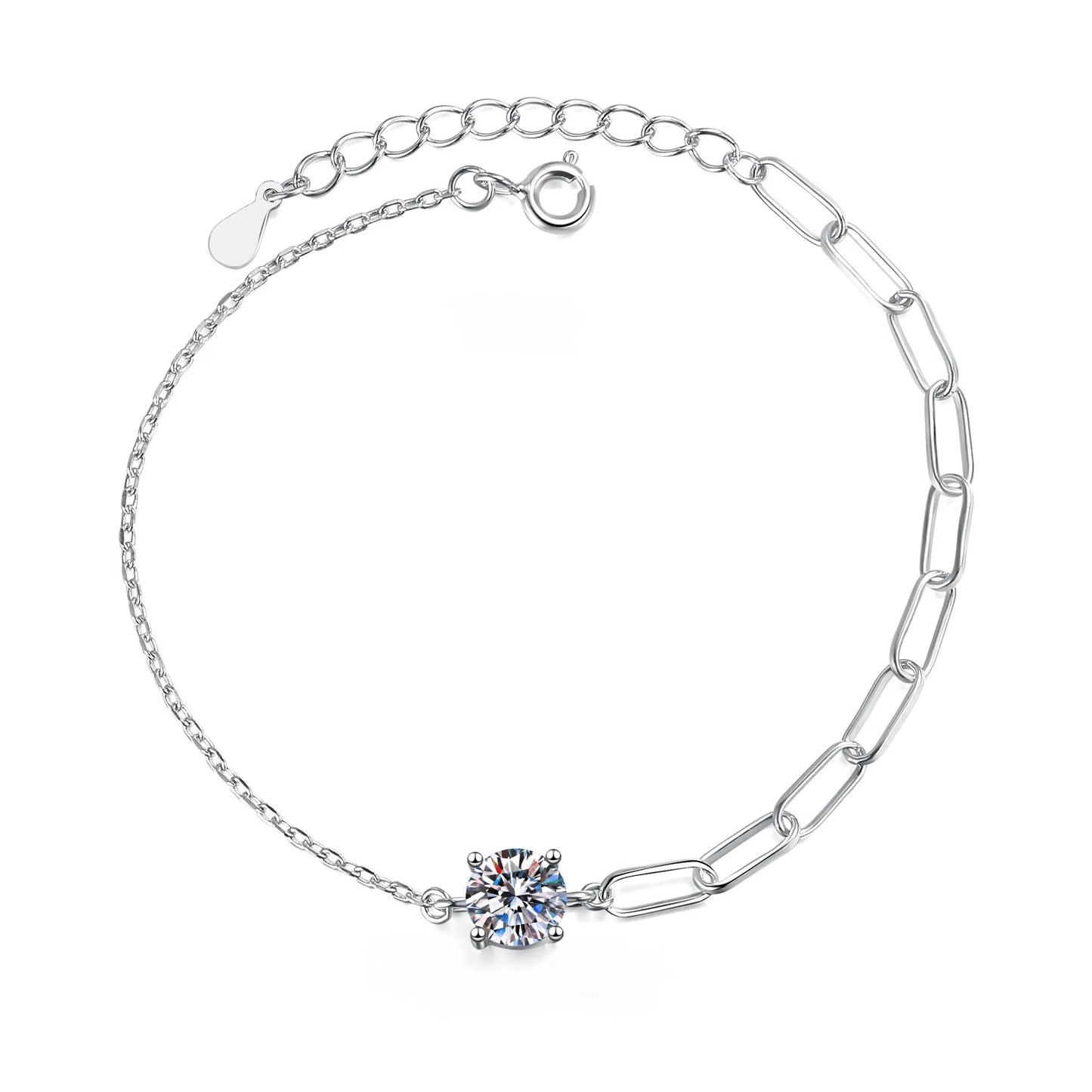 Moissanite Solitaire Diamond Bracelet
