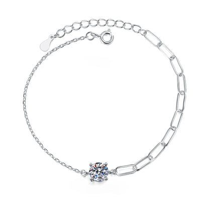 Moissanite Solitaire Diamond Bracelet