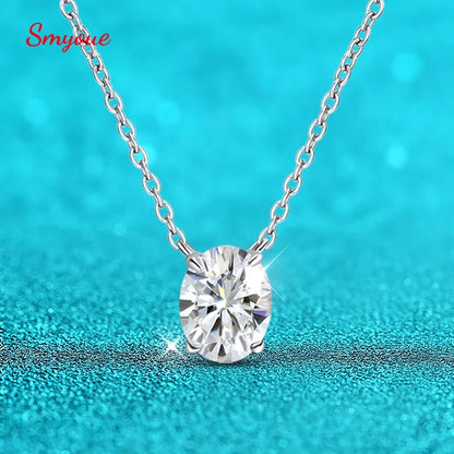 Oval Cut Moissanite Necklace