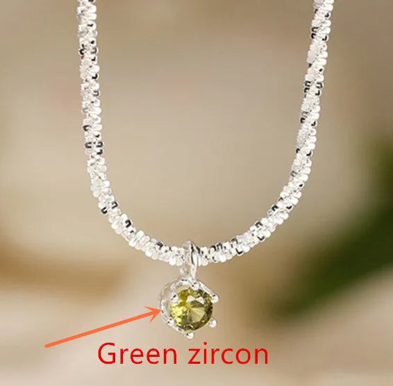 Zircon Pendant Necklace
