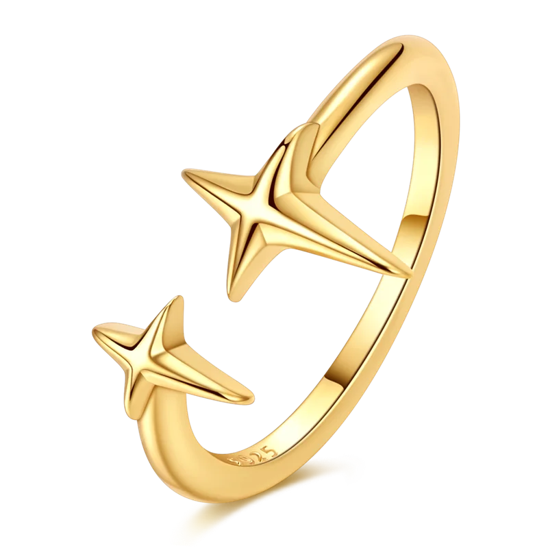Sterling Silver Gold Rings