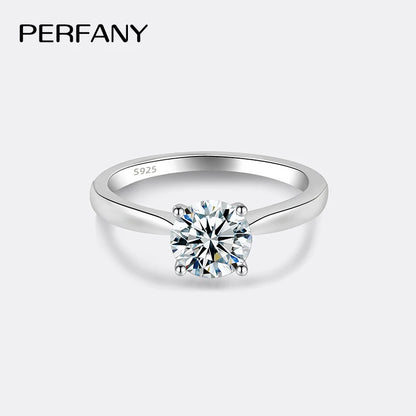 Moissanite Pure Silver Ring