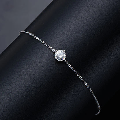 Moissanite Solitaire Diamond Bracelet