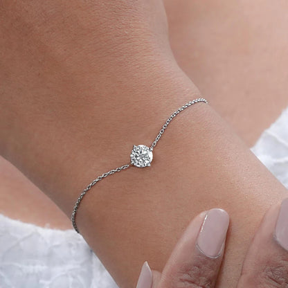 Moissanite Solitaire Diamond Bracelet