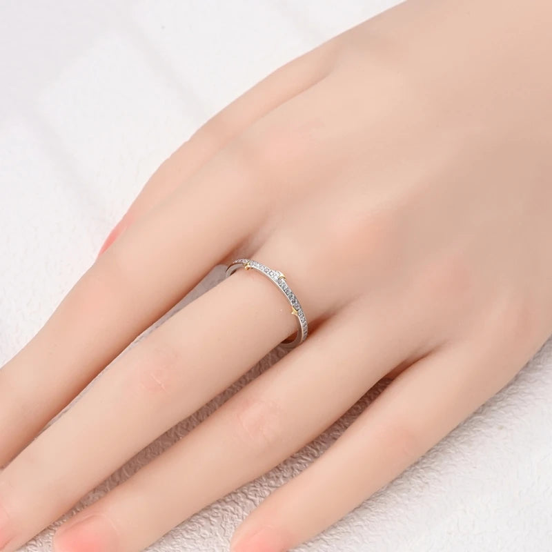 Gold Star Stone Rings
