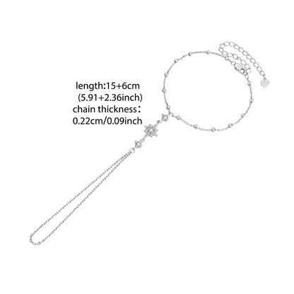 Sterling Silver Finger Ring Bracelet