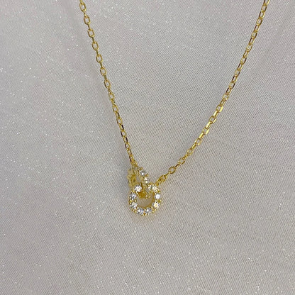 Double Circle Pendant Necklace
