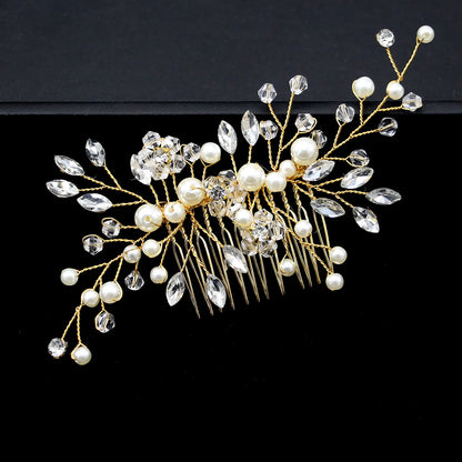 Pearl Crystal Leaf Clip