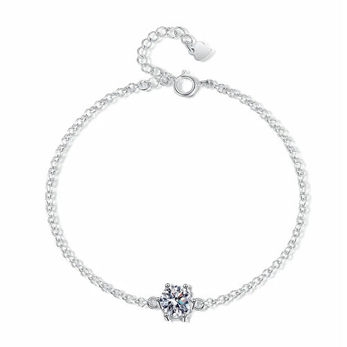 Moissanite Solitaire Diamond Bracelet