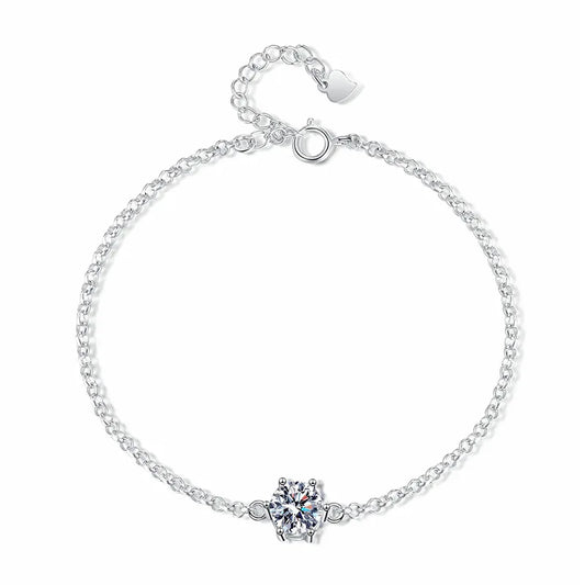 Moissanite Solitaire Diamond Bracelet