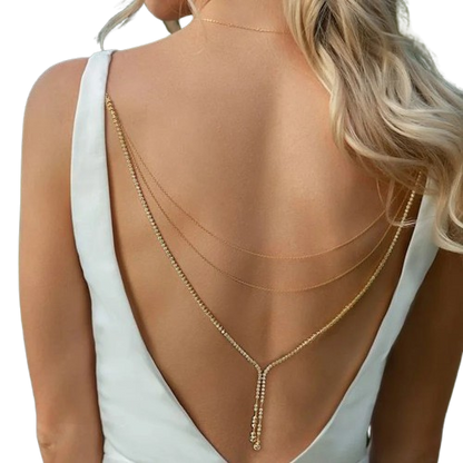 Elegant Back Chain Necklace