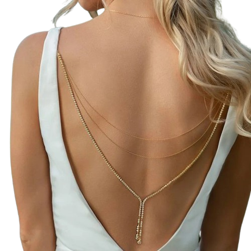 Elegant Back Chain Necklace