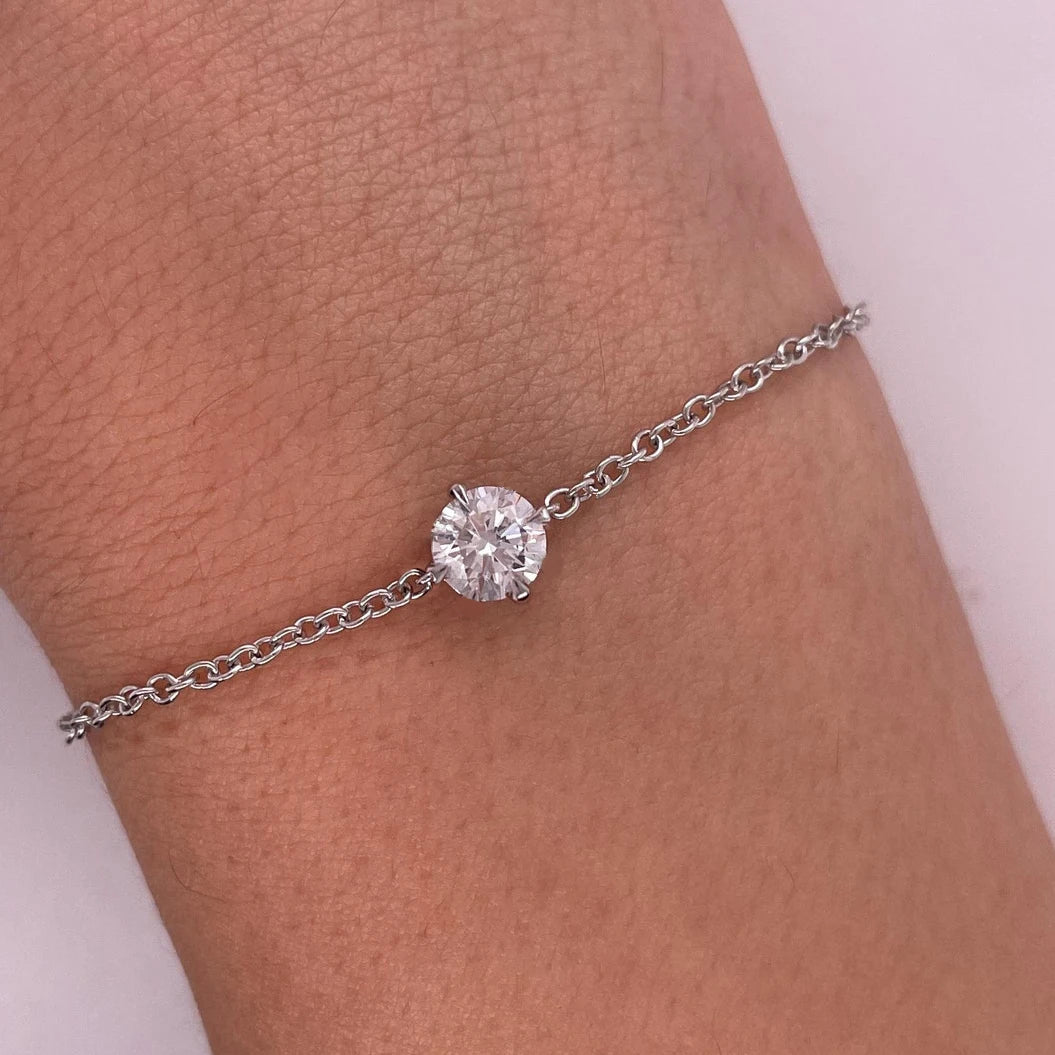 Moissanite Solitaire Diamond Bracelet