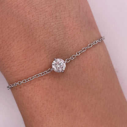 Moissanite Solitaire Diamond Bracelet
