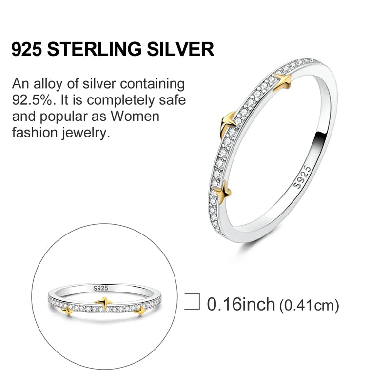 Gold Star Stone Rings