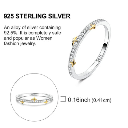 Gold Star Stone Rings