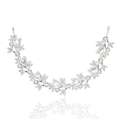 Sliver Rhinestone Pearl Hairband