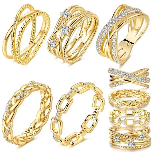 Sterling Silver Gold Rings