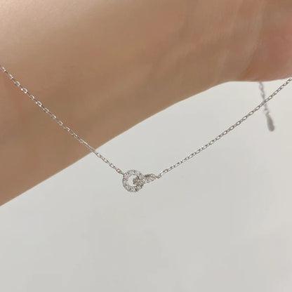 Double Circle Pendant Necklace