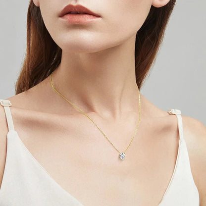 Oval Cut Moissanite Necklace
