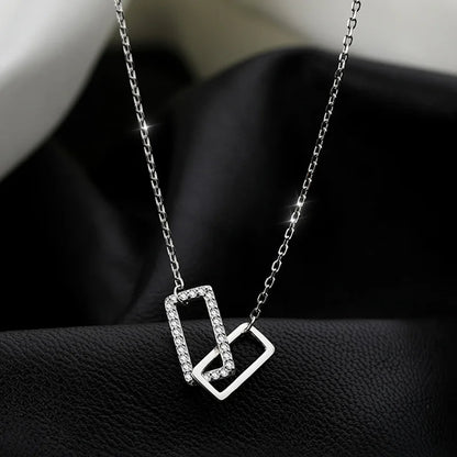 Double Circle Pendant Necklace