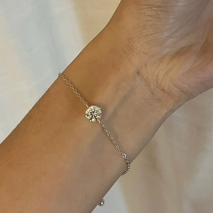 Moissanite Solitaire Diamond Bracelet