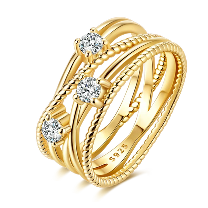 Sterling Silver Gold Rings