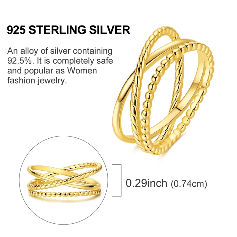 Sterling Silver Gold Rings