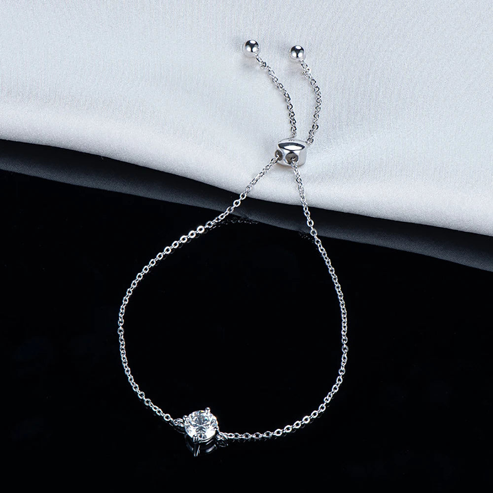 Moissanite Solitaire Diamond Bracelet