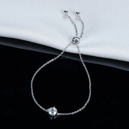 Moissanite Solitaire Diamond Bracelet