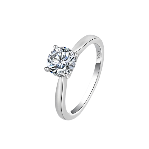 Moissanite Pure Silver Ring