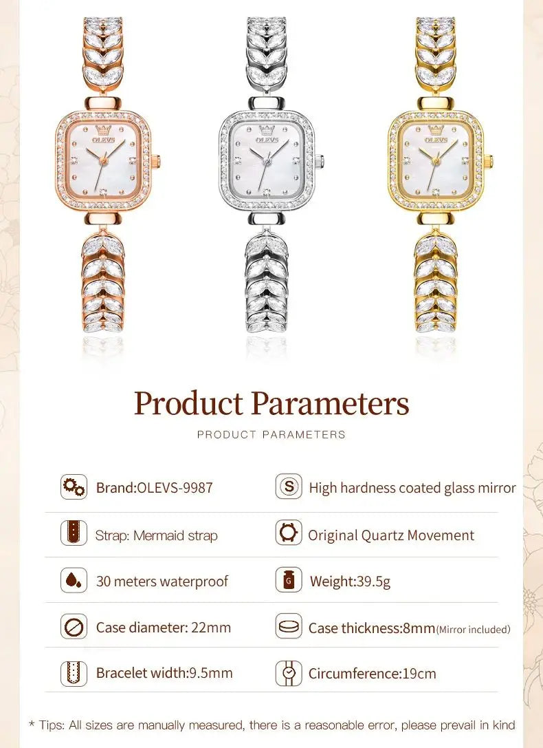 Square Dial Luxury Wristwatch