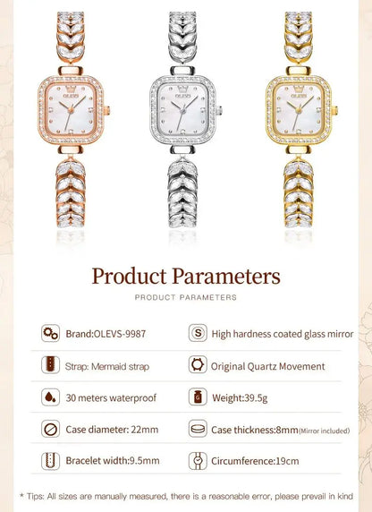 Square Dial Luxury Wristwatch