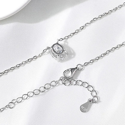 Oval Cut Moissanite Necklace