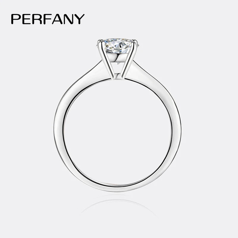 Moissanite Pure Silver Ring