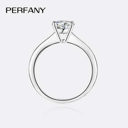 Moissanite Pure Silver Ring