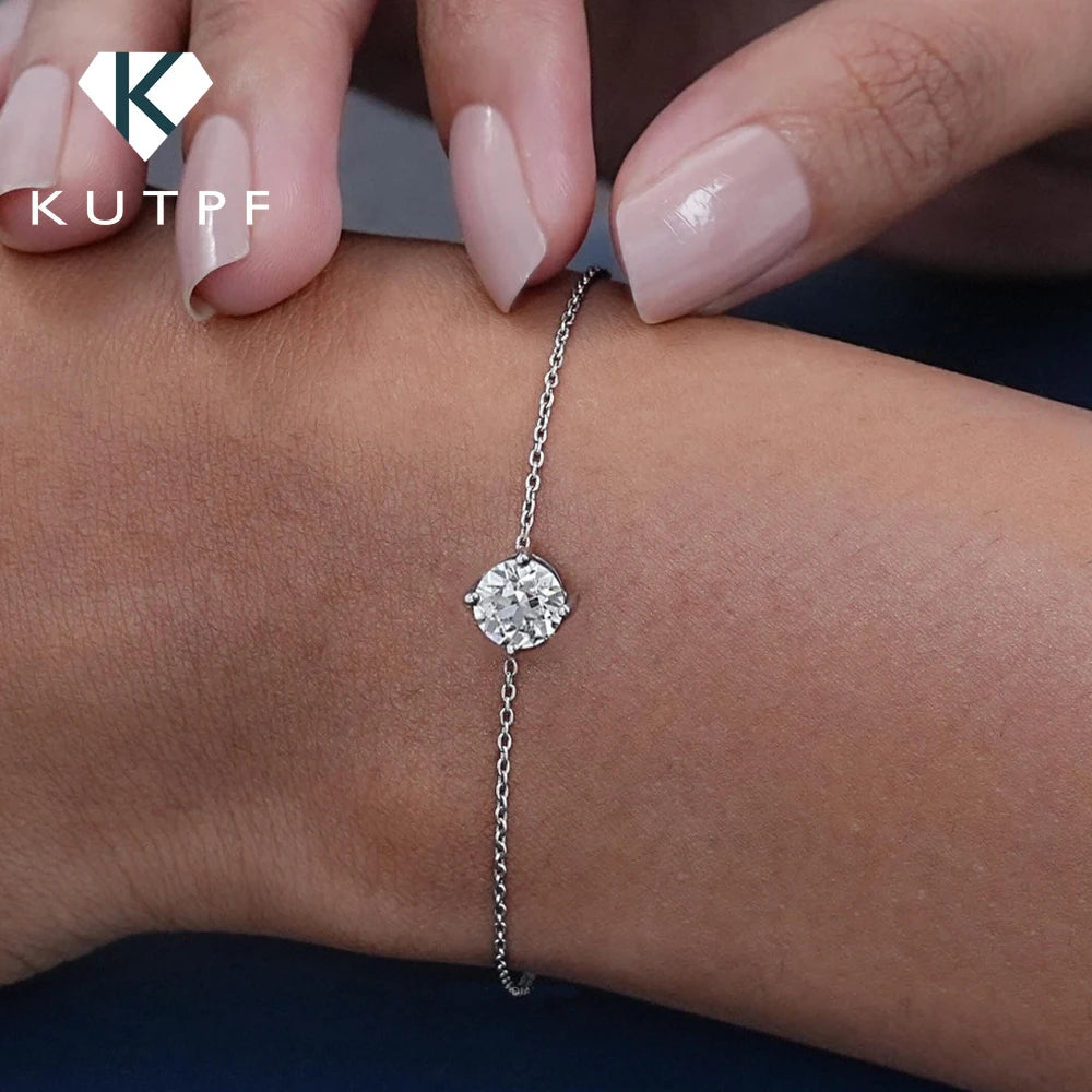Moissanite Solitaire Diamond Bracelet